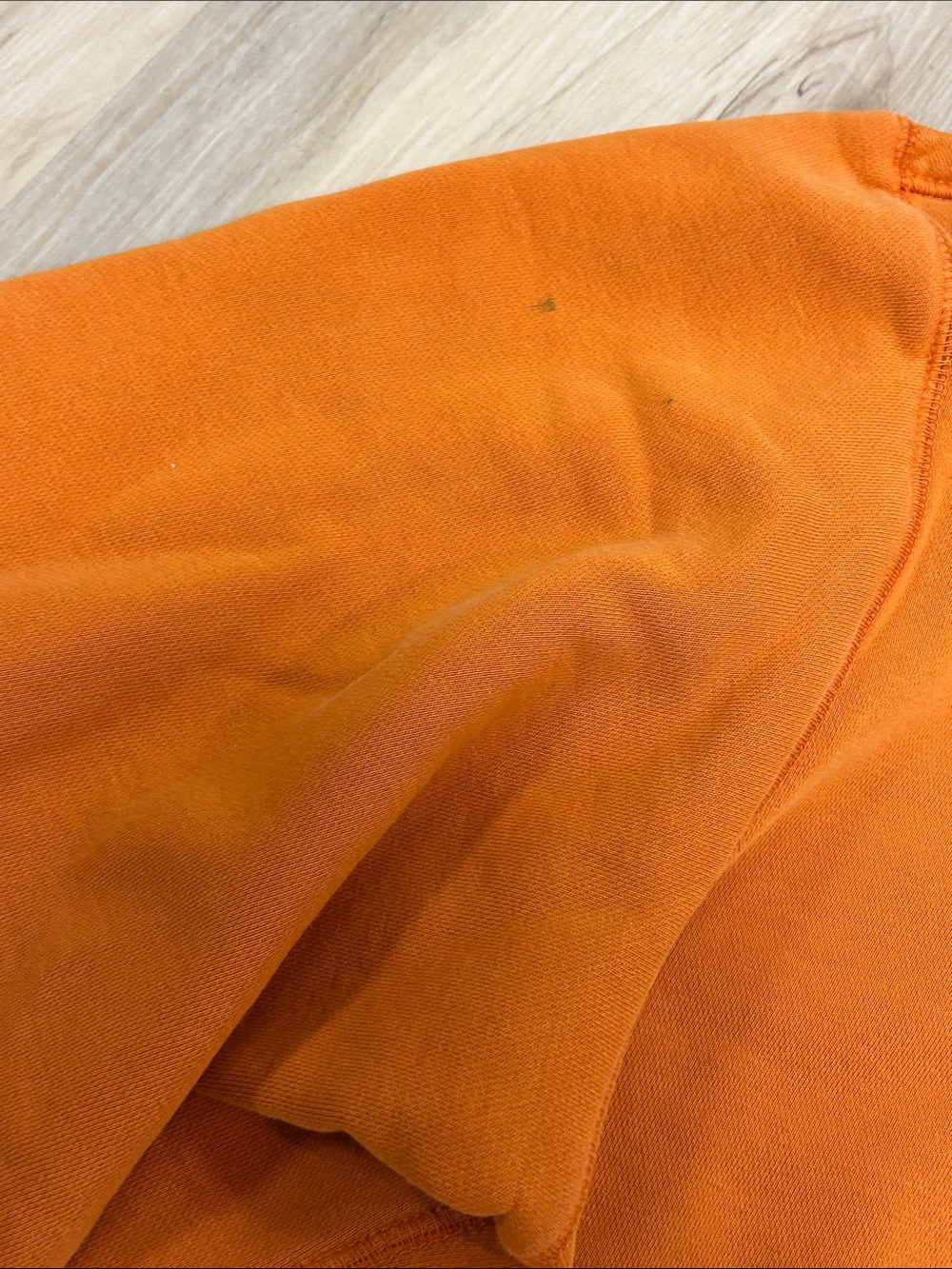 Nike Men's Orange Pullover Hoodie with Embroidered Swoosh image 6